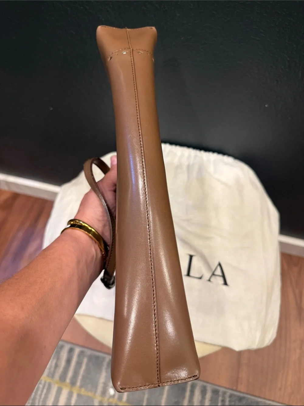 Furla Tan Brown Leather Shoulder Bag